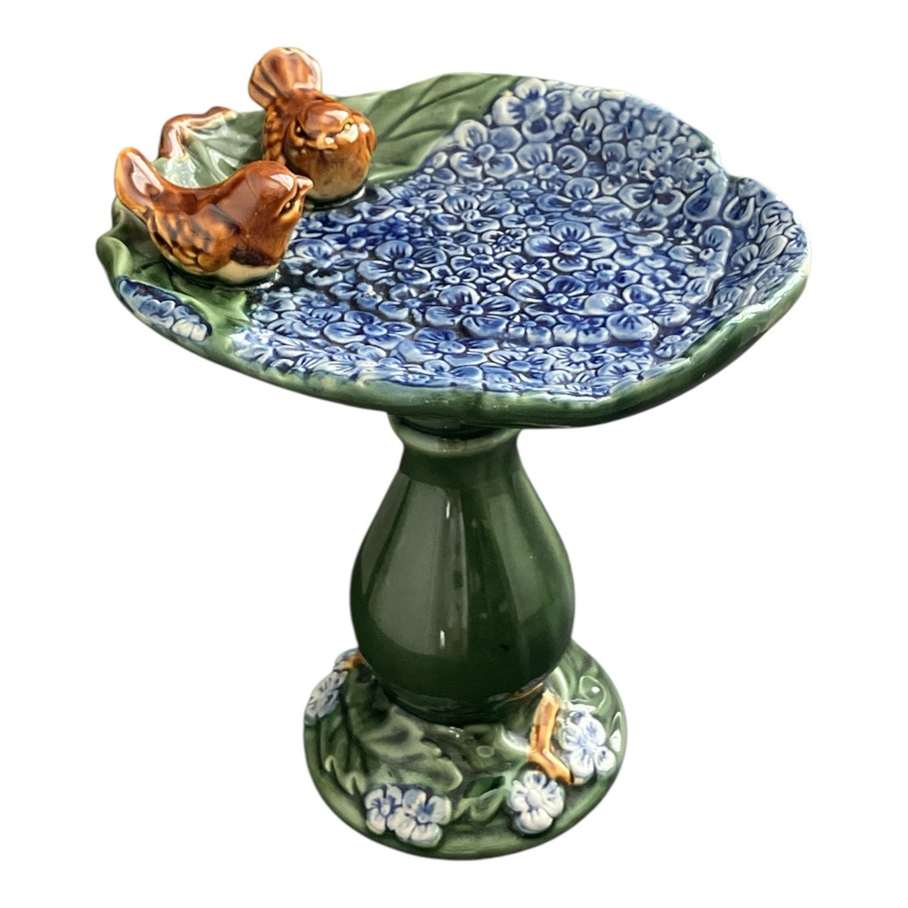 Bird Bath Pedestal trinket cottage soap dish vanity Kitchen Decoration